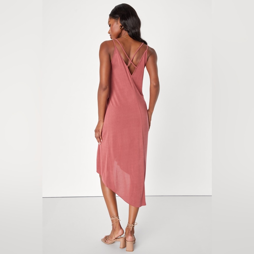 Lush Washed Red High-Low Dress - Picture 8 of 10